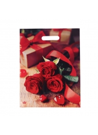 Пакет с принтом в виде роз (31х40 см) - Сима-Ленд - купить с доставкой в Новосибирске