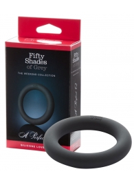 Тёмно-серое кольцо для пениса A Perfect O - Fifty Shades of Grey - в Новосибирске купить с доставкой
