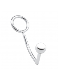 Кольцо на пенис с анальным стимулятором Stainless Steel Anal Hook   Cock Ring - BlueLine - в Новосибирске купить с доставкой