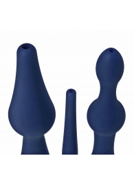 Набор из 3 универсальных насадок для анального душа Universal 3 Piece Silicone Enema Attachment Set - XR Brands - купить с доставкой в Новосибирске