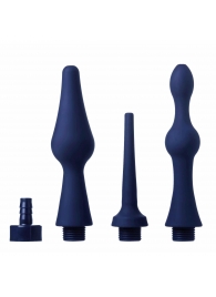 Набор из 3 универсальных насадок для анального душа Universal 3 Piece Silicone Enema Attachment Set - XR Brands - купить с доставкой в Новосибирске