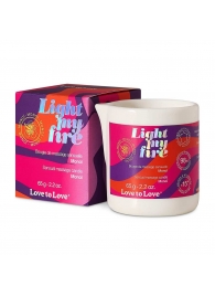 Массажная свеча Light My Fire с ароматом моной - 80 мл. - Love to Love - купить с доставкой в Новосибирске