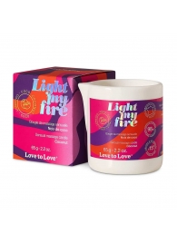 Массажная свеча Light My Fire Coconut с ароматом кокоса - 65 гр. - Love to Love - купить с доставкой в Новосибирске