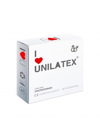 Ультратонкие презервативы Unilatex Ultra Thin - 3 шт. - Unilatex - купить с доставкой в Новосибирске