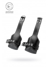 Черные подвесы с белой строчкой - Pecado - купить с доставкой в Новосибирске