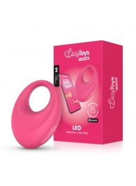 Розовое интерактивное эрекционное виброкольцо Leo - Easy toys - в Новосибирске купить с доставкой