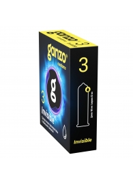 Супертонкие презервативы Ganzo Invisible - 3 шт. - Ganzo - купить с доставкой в Новосибирске