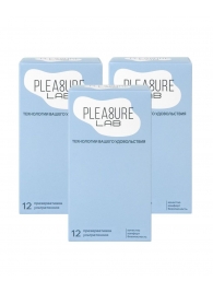 Набор из 3 упаковок ультратонких презервативов Pleasure Lab (по 12 шт.) - Pleasure Lab - купить с доставкой в Новосибирске