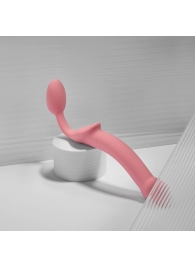 Розовый безремневой страпон Strap-on-me Semi-Realistic Bendable Strap-On size M - Strap-on-me - купить с доставкой в Новосибирске