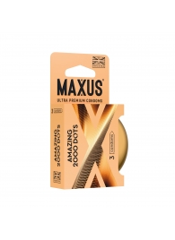 Точечные презервативы MAXUS 2000 Amazing Dots с железным кейсом - 3 шт. - Maxus - купить с доставкой в Новосибирске