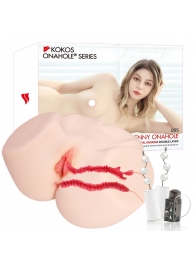 Мастурбатор-полуторс с двойным слоем материала и вибрацией Jenny Onahole Real Vagina - KOKOS - в Новосибирске купить с доставкой