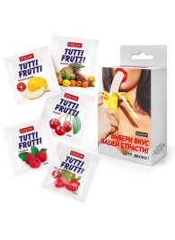Набор из 5 саше съедобных смазок Tutti-Frutti - Биоритм - купить с доставкой в Новосибирске
