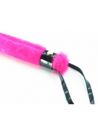 Нежная плеть с розовым мехом BDSM Light - 43 см. - БДСМ Арсенал - купить с доставкой в Новосибирске