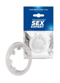Эрекционное кольцо с мягкой стимулирующей насадкой - Sex Expert - в Новосибирске купить с доставкой