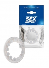 Эрекционное кольцо со стимулирующими шариками на поверхности - Sex Expert - в Новосибирске купить с доставкой