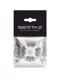 Эластичное эрекционное кольцо с черными «ресничками» - Sextaz - в Новосибирске купить с доставкой