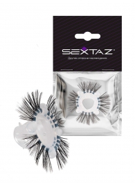 Эластичное эрекционное кольцо с черными «ресничками» - Sextaz - в Новосибирске купить с доставкой
