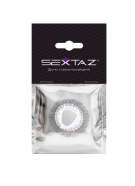 Эластичное эрекционное кольцо с длинными черными «ресничками» - Sextaz - в Новосибирске купить с доставкой