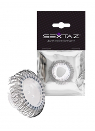 Эластичное эрекционное кольцо с длинными черными «ресничками» - Sextaz - в Новосибирске купить с доставкой