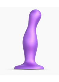 Фиолетовая насадка Strap-On-Me Dildo Plug Curvy size M - Strap-on-me - купить с доставкой в Новосибирске