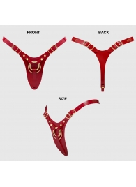 Красный пояс для фиксации насадок Strap-On-Me Leatherette Harness Fabulous - Strap-on-me - купить с доставкой в Новосибирске