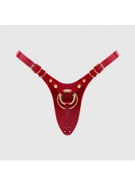 Красный пояс для фиксации насадок Strap-On-Me Leatherette Harness Fabulous - Strap-on-me - купить с доставкой в Новосибирске