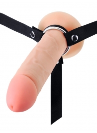 Мужской полый страпон на регулируемых ремешках - 22 см. - Sex Expert - купить с доставкой в Новосибирске