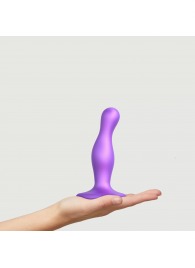 Фиолетовая насадка Strap-On-Me Dildo Plug Curvy size S - Strap-on-me - купить с доставкой в Новосибирске