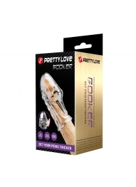 Прозрачная насадка на пенис Booker - 8 см. - Baile - в Новосибирске купить с доставкой