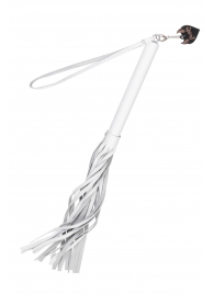 Белая кожаная плеть - 50 см. - Pecado - купить с доставкой в Новосибирске