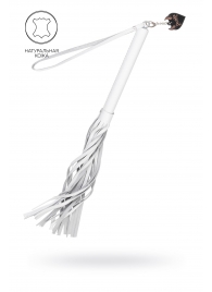 Белая кожаная плеть - 50 см. - Pecado - купить с доставкой в Новосибирске