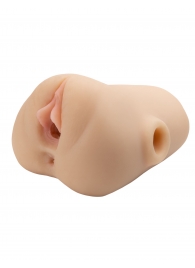 Телесный мастурбатор с вибрацией Double Pounder Vibrating Squeeze Stroker - Pipedream - в Новосибирске купить с доставкой