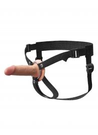 Телесный пустотелый фаллопротез 5’’ Hollow Silicone Strap-On - 14 см. - Pipedream - купить с доставкой в Новосибирске