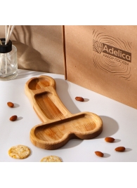 Деревянное блюдо для подачи в форме члена (25 х 16,5 х 1,7 см) - Сима-Ленд - купить с доставкой в Новосибирске