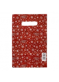 Красный подарочный новогодний пакет с вырубной ручкой (20х30 см) - Сима-Ленд - купить с доставкой в Новосибирске