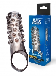 Дымчатая насадка на пенис с выпуклостями - 11 см. - Sex Expert - в Новосибирске купить с доставкой