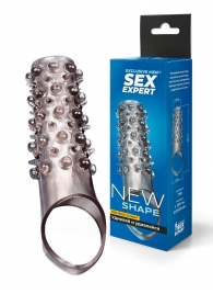 Дымчатая насадка на пенис с шипами и выпуклостями - 12 см. - Sex Expert - в Новосибирске купить с доставкой
