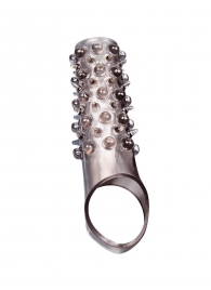 Дымчатая насадка на пенис с шипами и выпуклостями - 12 см. - Sex Expert - в Новосибирске купить с доставкой