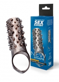 Дымчатая насадка на пенис с шипами и выпуклостями - 12,5 см. - Sex Expert - в Новосибирске купить с доставкой
