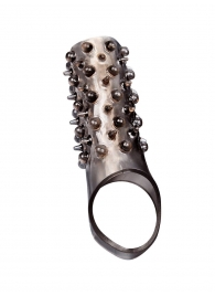 Дымчатая насадка на пенис с шипами и выпуклостями - 12,5 см. - Sex Expert - в Новосибирске купить с доставкой