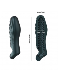 Серая силиконовая насадка на пенис с подхватом Manwan Ryzer - Manwan - в Новосибирске купить с доставкой