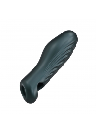 Серая силиконовая насадка на пенис с подхватом Manwan Ryzer - Manwan - в Новосибирске купить с доставкой