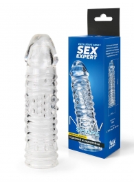 Прозрачная закрытая насадка на пенис - 17 см. - Sex Expert - в Новосибирске купить с доставкой