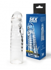 Прозрачная закрытая насадка на член - 15 см. - Sex Expert - в Новосибирске купить с доставкой