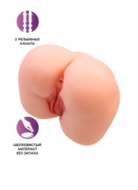 Реалистичный мастурбатор-попка с 2 любовными входами - No Name - в Новосибирске купить с доставкой