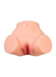 Телесный реалистичный мастурбатор-полуторс с 2 любовными входами - No Name - в Новосибирске купить с доставкой