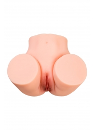 Телесный мастурбатор в форме попки с 2 любовными входами - No Name - в Новосибирске купить с доставкой