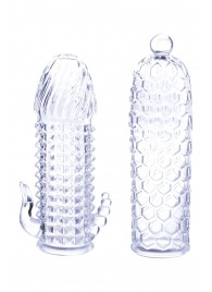 Набор из 2 прозрачных насадок на член Seductive Tickler Sleeves Set - NMC - в Новосибирске купить с доставкой