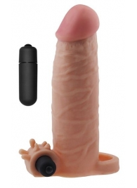 Реалистичная насадка на пенис с вибропулей - 17,8 см. - Lovetoy - в Новосибирске купить с доставкой