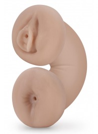 Телесный люминесцентный двусторонний мастурбатор Tasha - Blush Novelties - в Новосибирске купить с доставкой